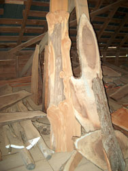 Lumber off-cuts for wood crafts and turning.
